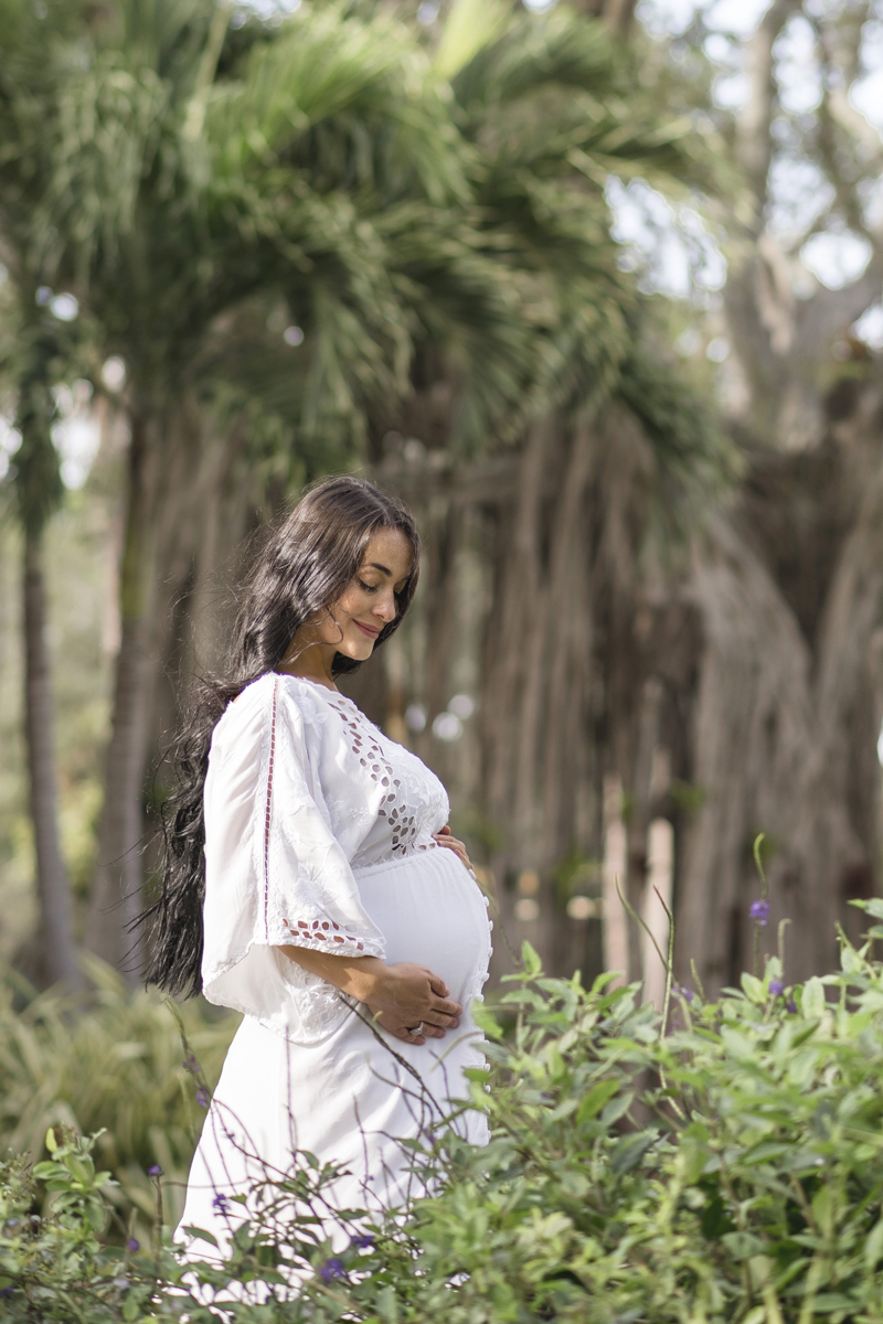 Garden Maternity Session In Sarasota 