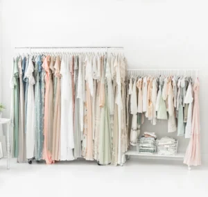Studio display of outfit ideas for family portrait photography sessions in Sarasota